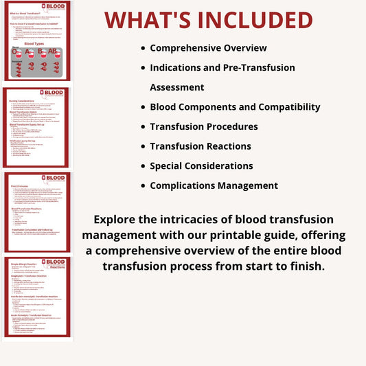 Blood Transfusion Printable