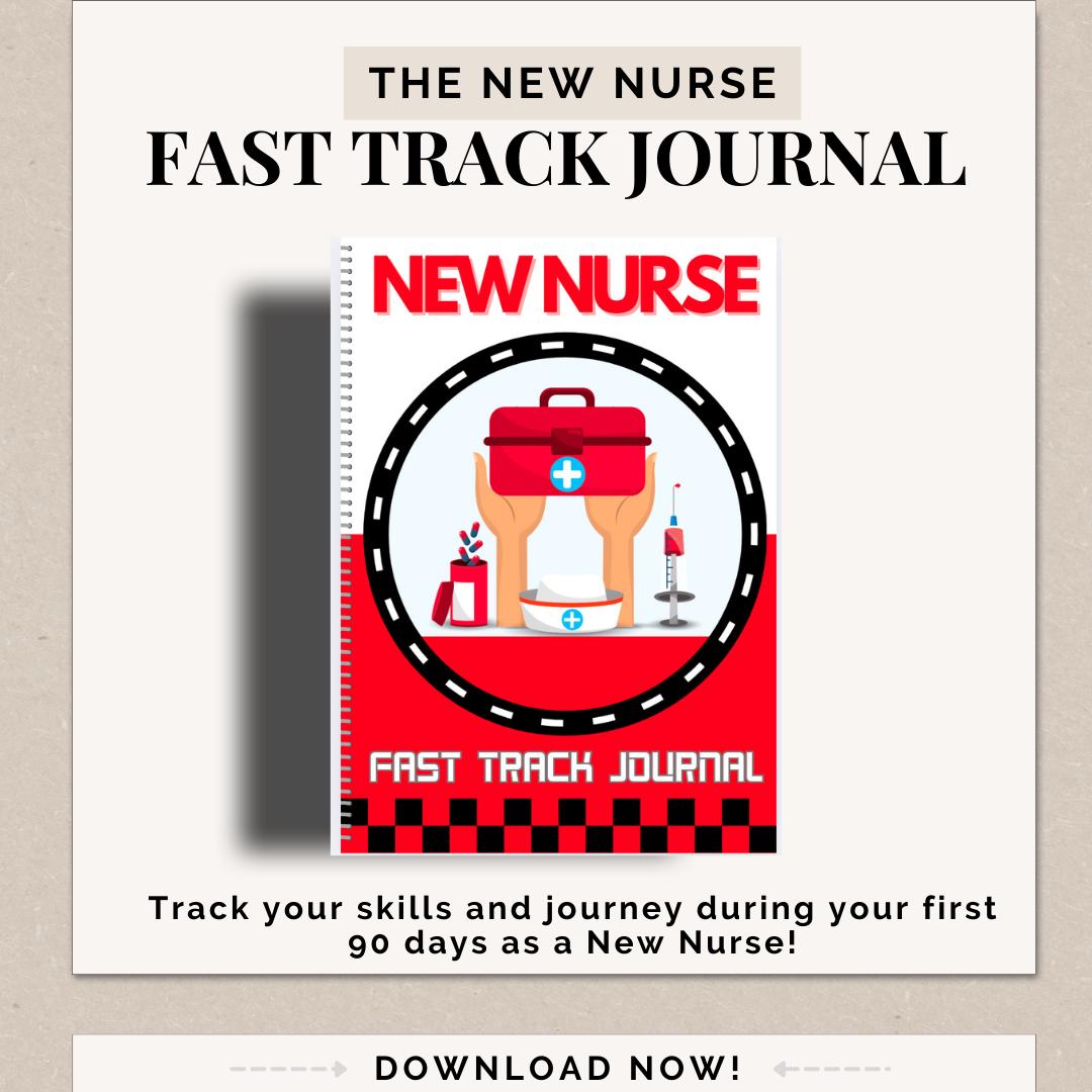 New Nurse Fast Track 90-Day Journal | Printable Nurse Planner | New Nurse Tracker| New Grad Nurse Reflection & Goal Setting