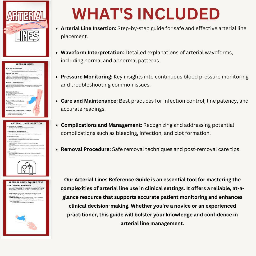 Arterial Lines eBook - Nurse Unlocked