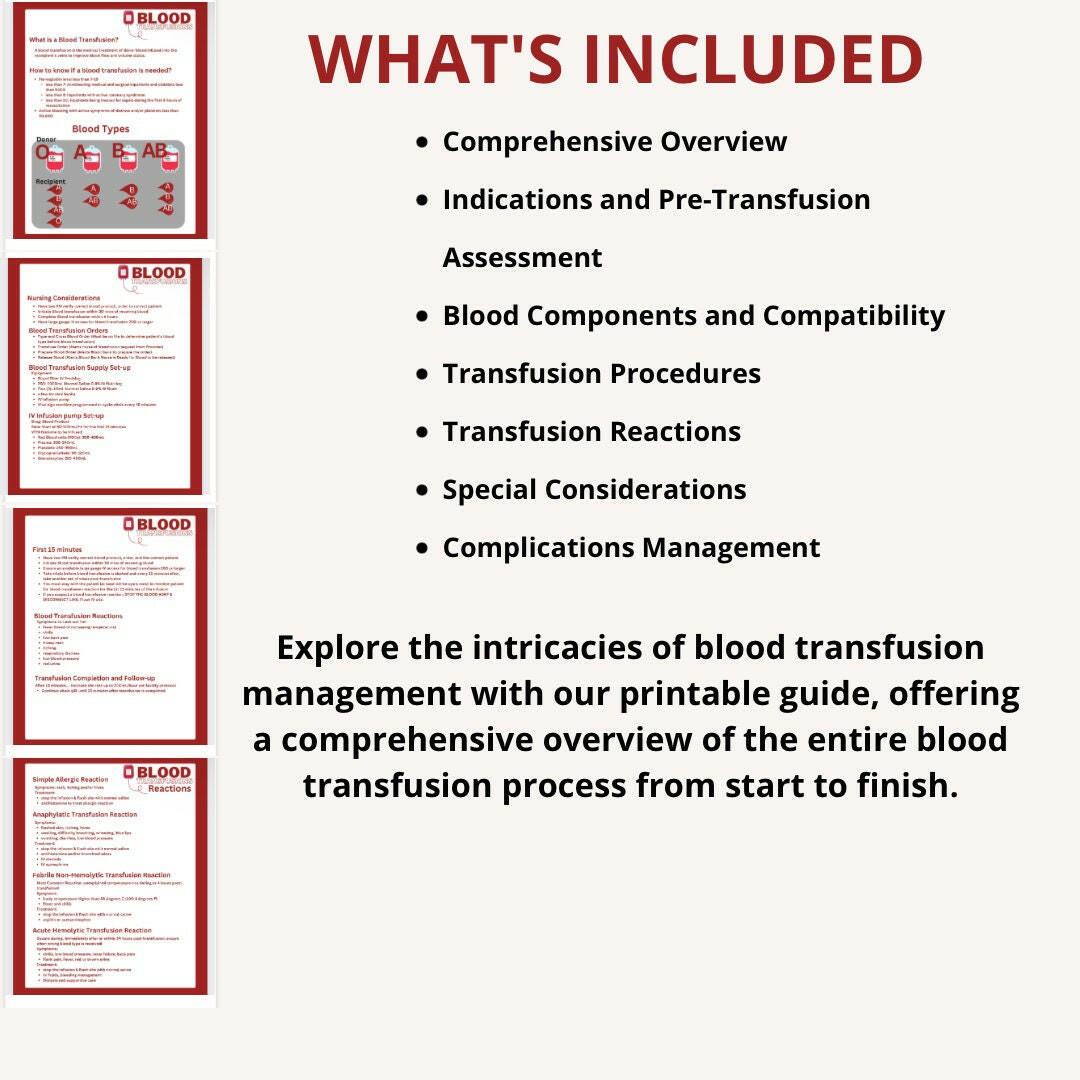 Blood Transfusion eBook - Nurse Unlocked
