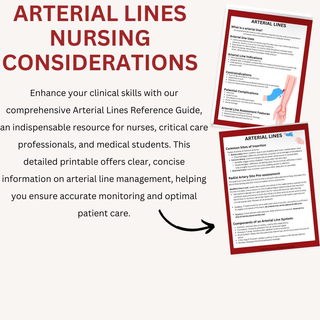 Arterial Lines Printable