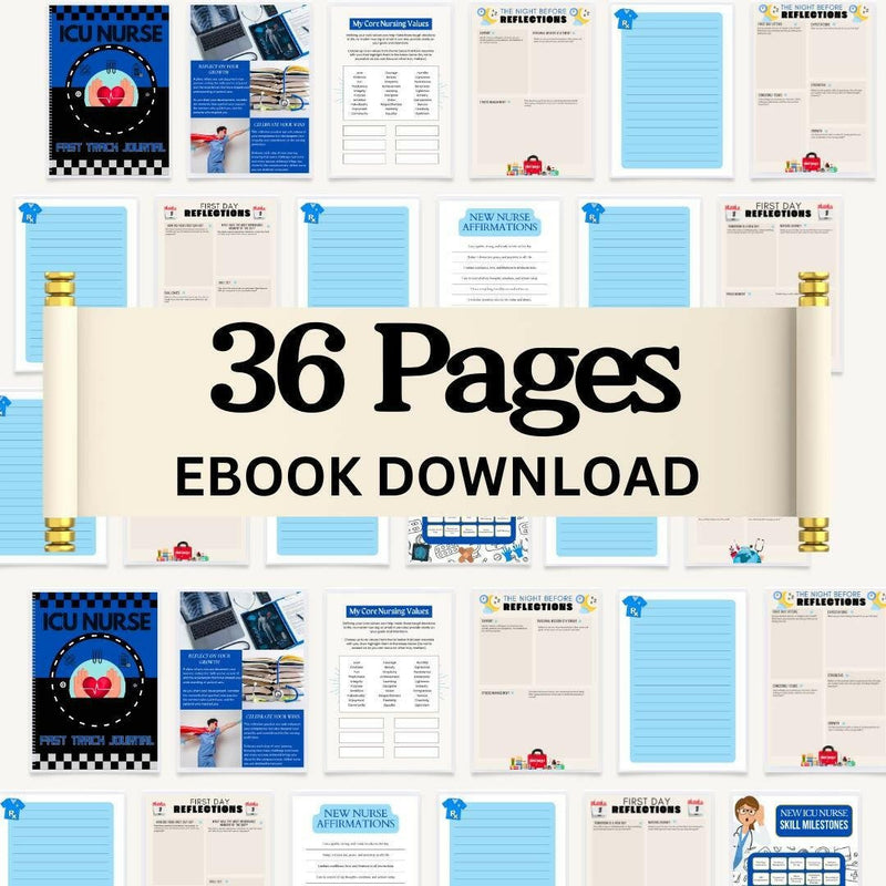 ICU Nurse Tracker Journal – Digital Download for Critical Care Nurses - Nurse Unlocked