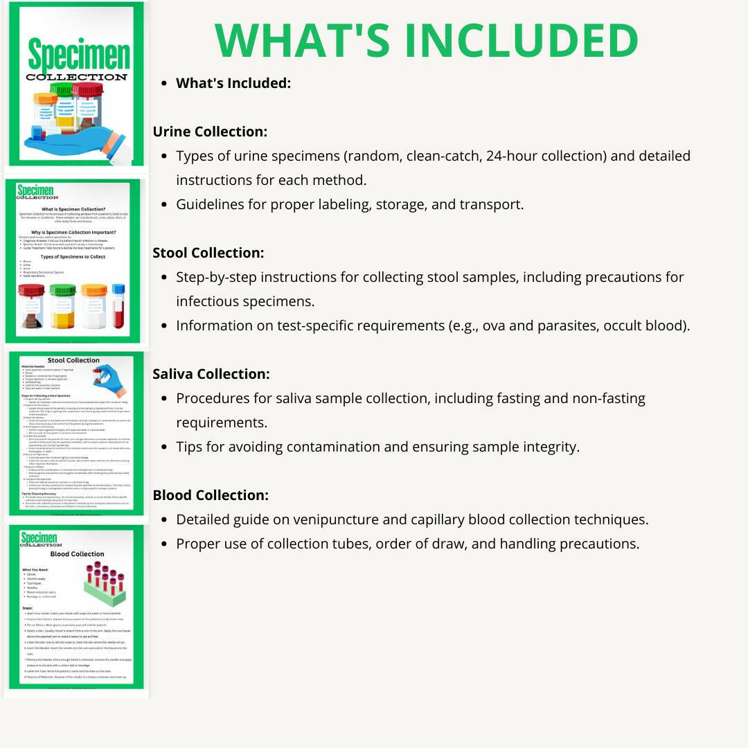 Specimen Collection eBook - Nurse Unlocked